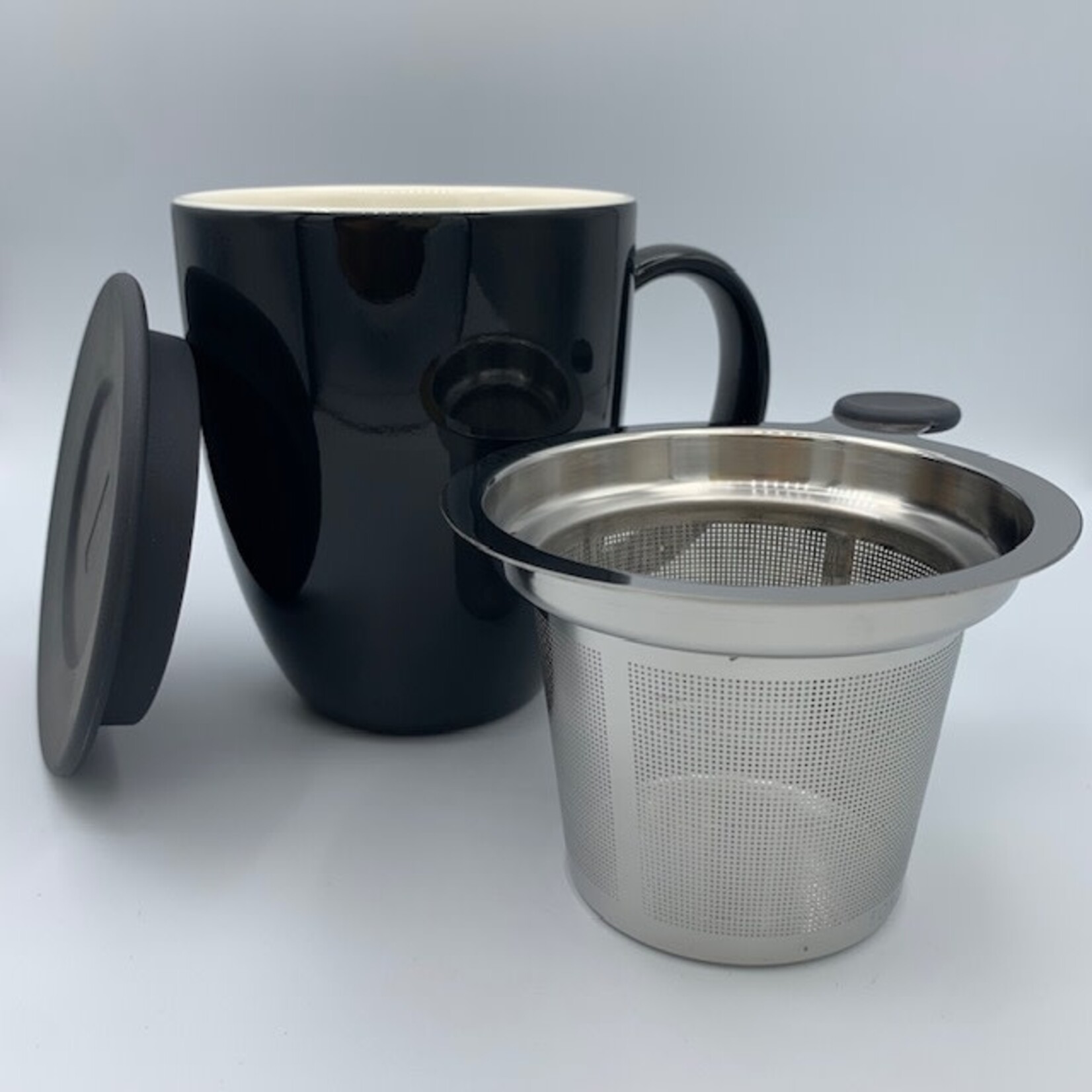 Yellow Uni Brew-in-Mug with Infuser & Lid, 16 oz