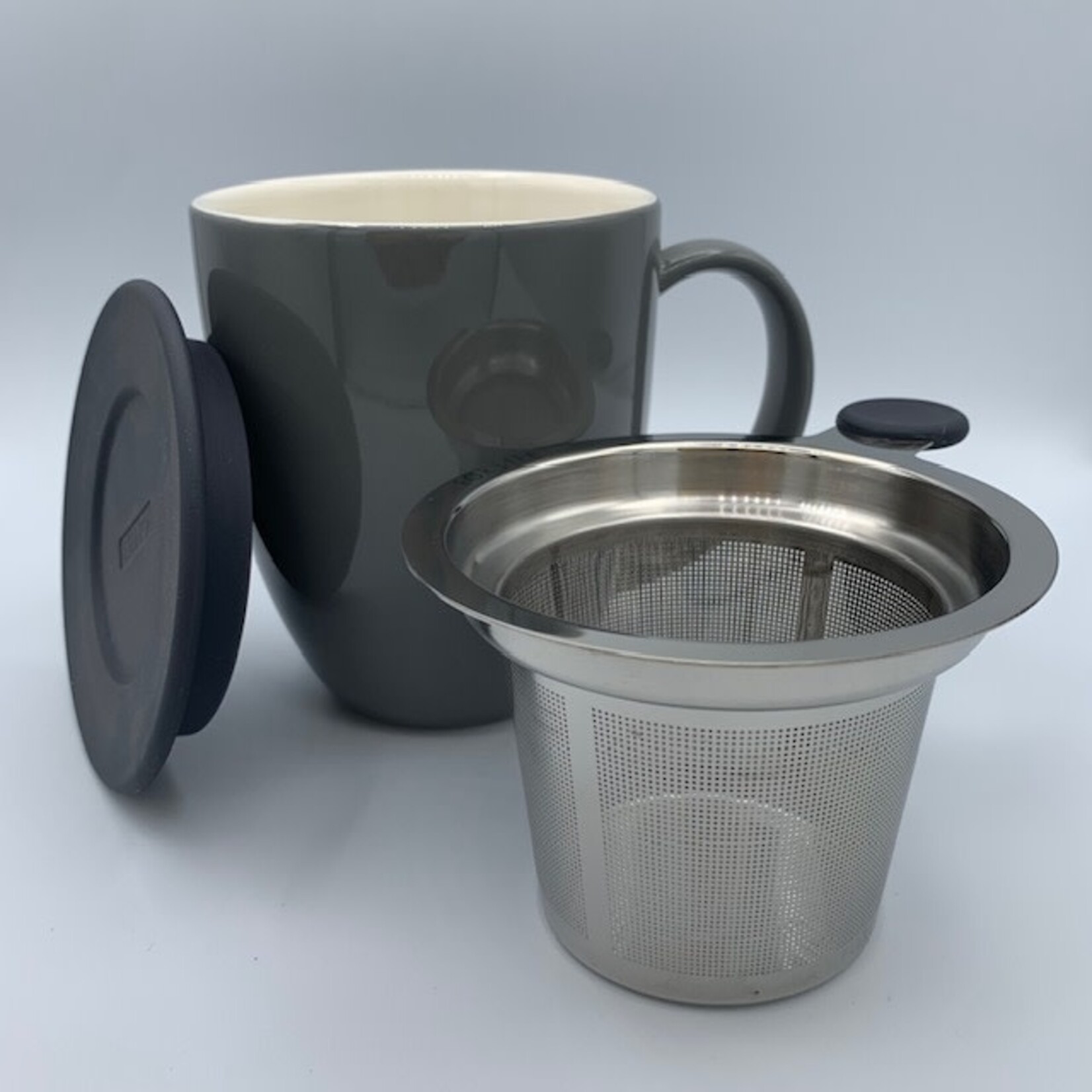 Yellow Uni Brew-in-Mug with Infuser & Lid, 16 oz