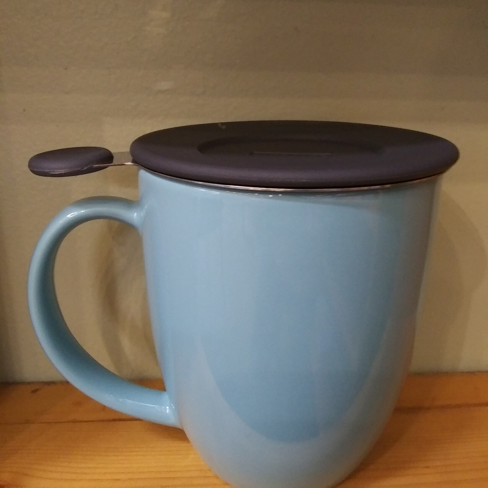 Yellow Uni Brew-in-Mug with Infuser & Lid, 16 oz