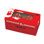 Dungeons & Dragons Ultra Pro Heavy Metal Dice Set D20 Red and White for D&D