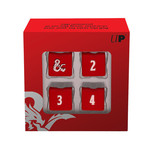 Dungeons & Dragons Ultra Pro Heavy Metal Dice Set D6 Red and White for D&D