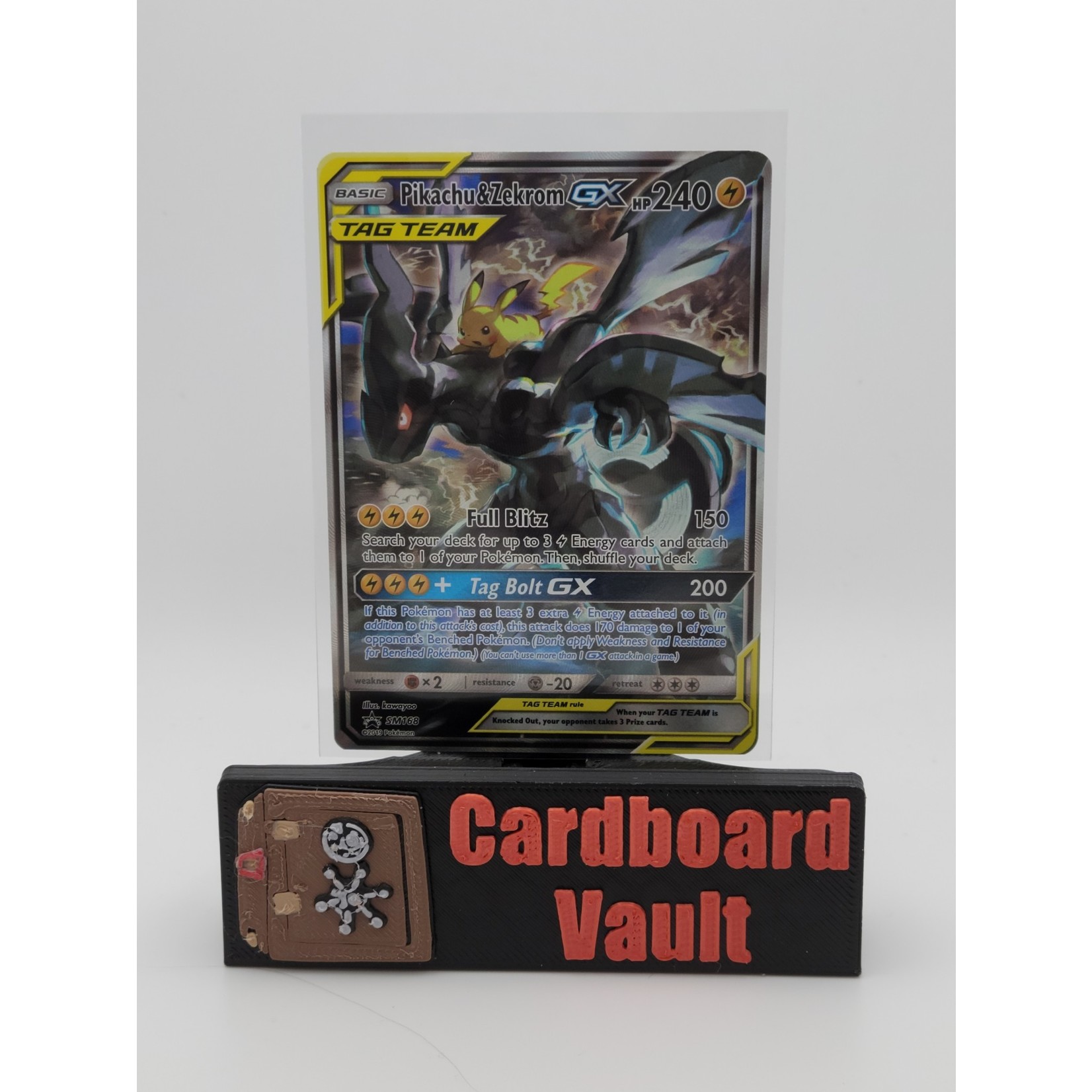 Pokémon Pikachu And Zekrom GX #SM168 Black Star Promo - Cardboard Vault