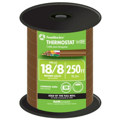 10428 Southwire 250-ft 18/8 CU CL2 Thermostat Wire