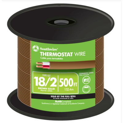 10443 Southwire 500ft. 18/2 CU CLM Thermostat Wire