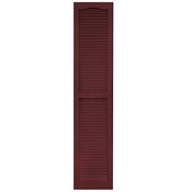 13122 2-Pack 13.875" W x 66.625" H Cranberry Louvered Vynil Exterior Shutters