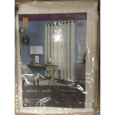 13945 Allen+Roth Ivory Curtain Panel