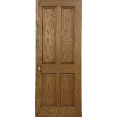 15387 Solid Oak 4-Panel Interior Door