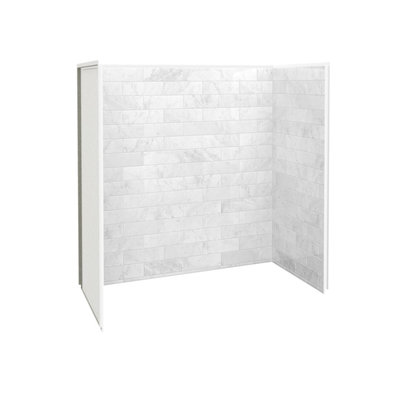 22662 Maax Utile Carrara Marble Composite Bathtub Surround