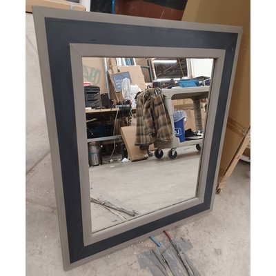 24502 Gray Wooden Wall Mirror