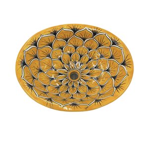 25224 Hand-painted Sunflower Drop In Sink