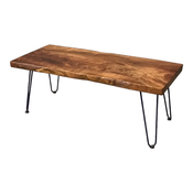 1005 Mesquite Wood Small Coffee Table With Hairpin Legs