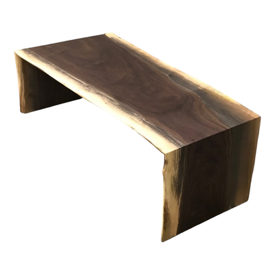 1017 Walnut Double Waterfall Coffee Table