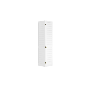 32412 EightDoors Shaker White Louver Bifold Door