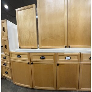 32447 12pc Maple Flat Panel Kitchen Cabinet Set