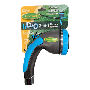 33636 Green Thumb 2-IN-1 Nozzle & Sprinkler (Blue)
