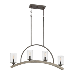 33646 Quoizel Weathered Wood Farmhouse Chandelier
