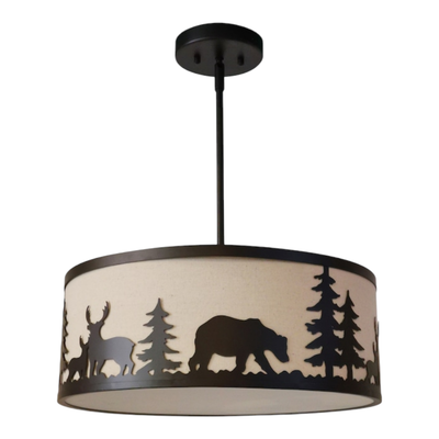 33705 Allen+Roth Drum Hanging Pendant Light