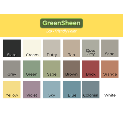 Green Sheen Green Sheen Paint White