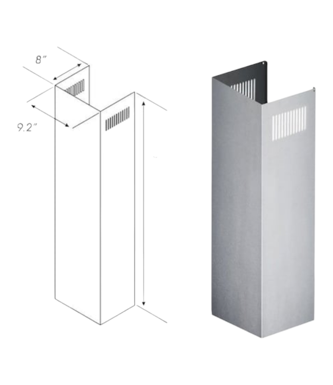 33929 Zline Range Hood Flue Extension
