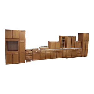 34212 16pc Light Oak Kitchen Cabinet Set