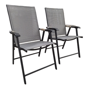 34263 Outdoor Patio Folding Chairs Set Of 2