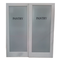 34518 White Pantry Bypass Sliding Doors 36"W