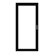 36127 Pella Black Aluminum Storm Door