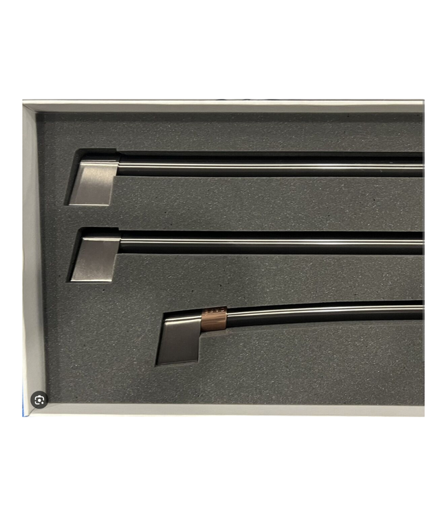 36530 Cafe Refrigerator Handle Kit; Brushed Black