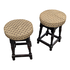 36587 Cherry Wood Stools Set of 2