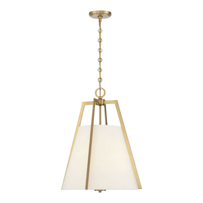 37220 Savoy Brass Geometric LED Hanging Pendant Light