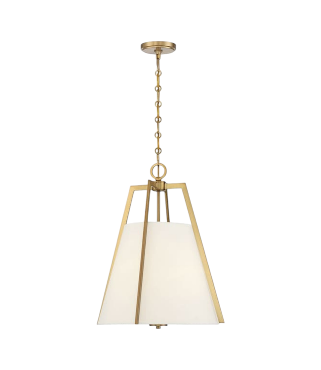 37220 Savoy Brass Geometric LED Hanging Pendant Light
