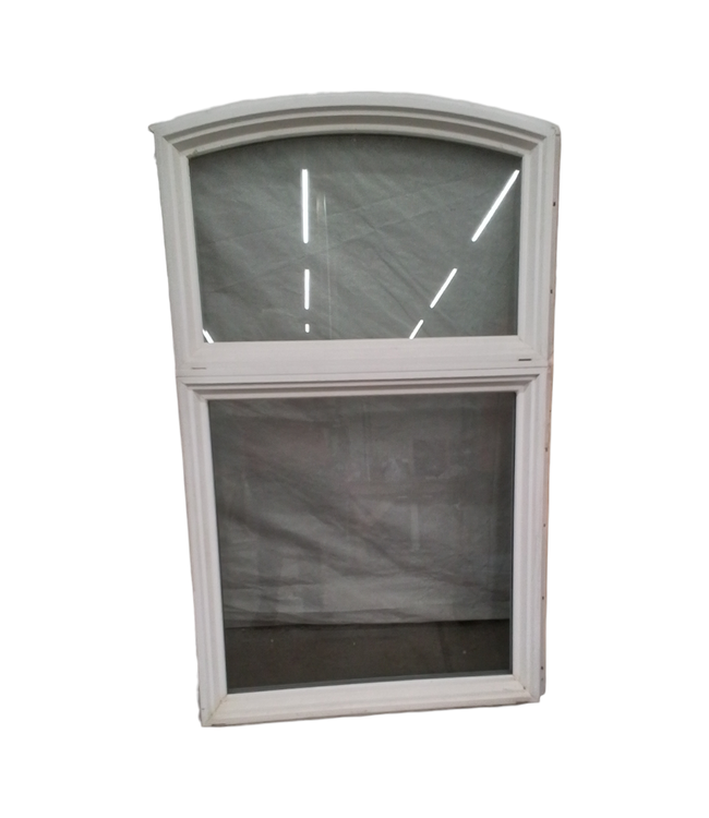37283 White Aluminum Arched Top Fixed Window 35½"W