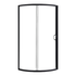 37354 OVE Matte Black Round Corner 2-Pc Shower Door