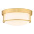 37470 Jazava 2-Light Brushed Gold LED Flush Mount Light