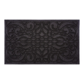 37603 Allen+Roth Black Rubber Indoor/Outdoor Door Mat