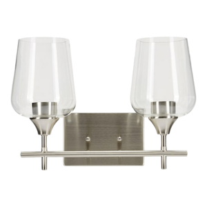 37701 Allen+Roth Brushed Nickel Vanity Light