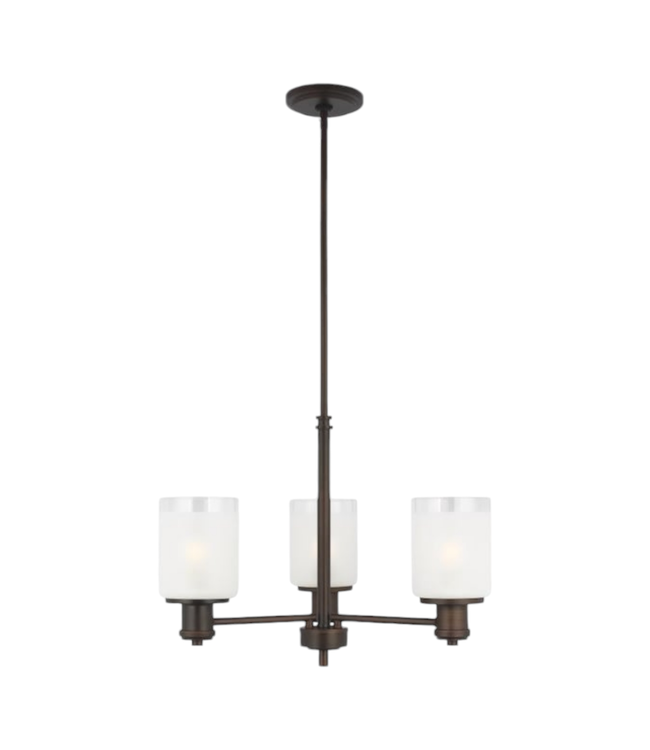 38340 Generation Lighting Norwood 3 Light Chandelier