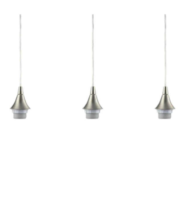 38420 Style Selections 3-Light Nickel Mini Pendant Fitter