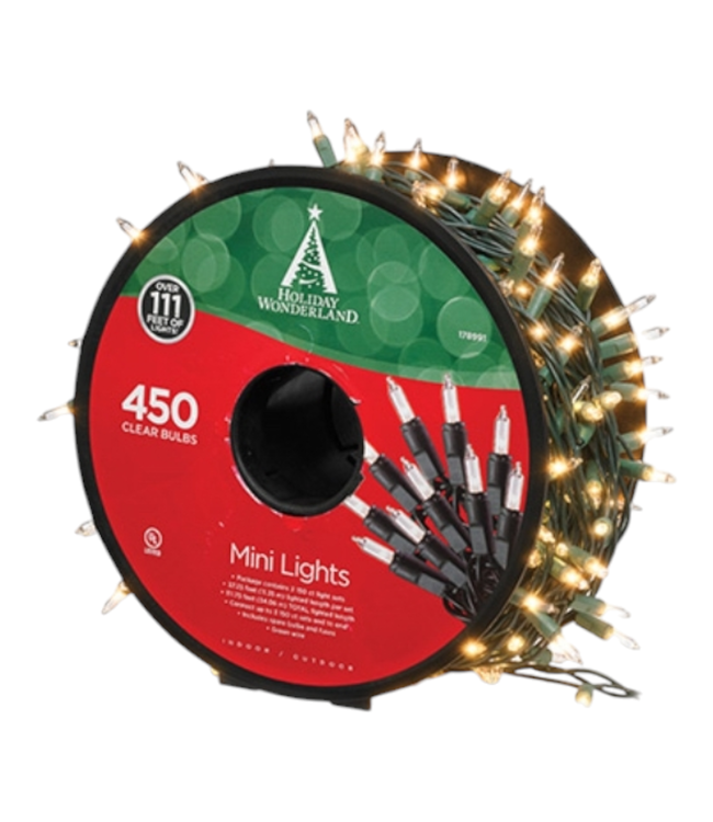 38562 Noma Inliten Holiday Wonderland 450 Clear Bulbs Reel