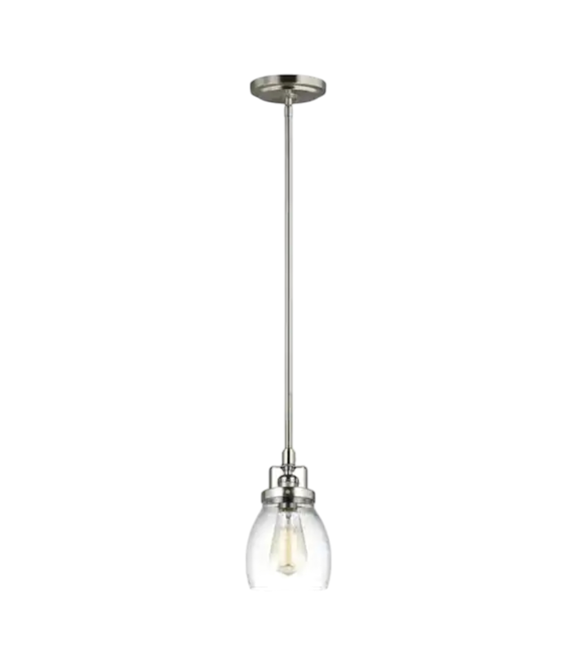 39750 Generation Lighting Nickel 1-Light Hanging Pendant Light