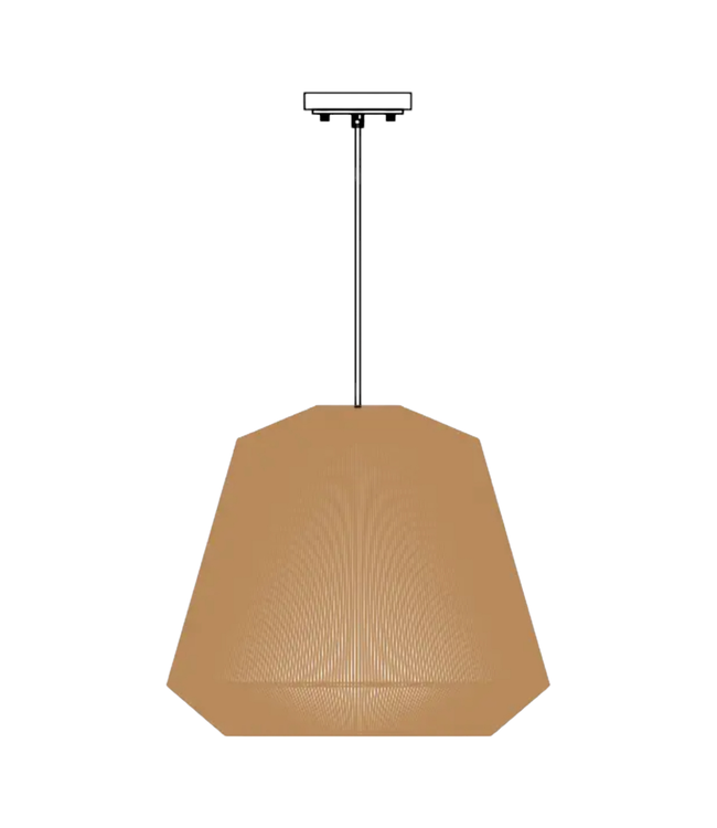 39802 Jute Twine Drum Shape Chandelier Light