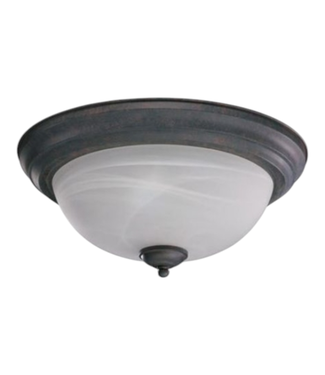 40340 Quorum 3-Light Flush Mount Ceiling Fixture