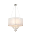40565 White Drum Shade 4-Light Hanging Pendant Light