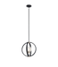 40622 Kichler 1-Light Black Orb Pendant Light