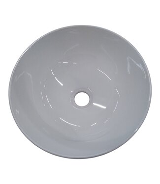 41028 White Round Ceramic Bathroom Sink