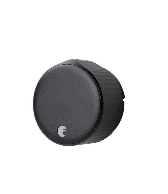 41099 August Black WiFi Smart Lock Retrofits Over Deadbolt