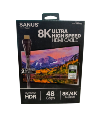 41233 Sanus 8K Ultra High Speed HDMI Cable 6.5-Ft