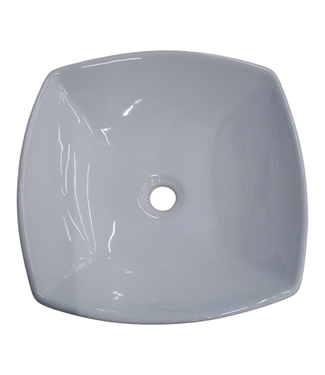 41276 Flared Square White Ceramic Vessel Bathroom Sink