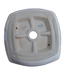 41276 Flared Square White Ceramic Vessel Bathroom Sink