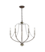 41335 Sea Gull 5-Light Distressed White Wood Chandelier